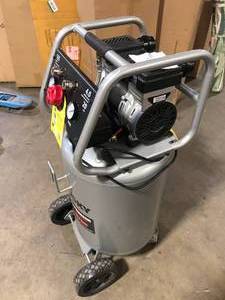lot 37 image: Husky 20 Gal. Vertical Electric-Powered Silent Air Compressor Does Not Work  Customer Returns See Pictures