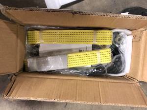 lot 42 image: VEVOR 71 in. x 31 in. Truck Ladder Rack 800 lbs. Capacity Aluminum Truck Bed Rack with 8 Non-Drilling C-clamps for Truck Kayak  Customer Returns See Pictures