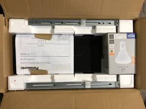 lot 45 image: Panasonic Whisper Recessed Architectural Grade 80CFM Ceiling Flush Mount Dimmable Ventilation Exhaust Fan with LED Light  Customer Returns See Pictures
