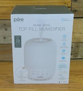 lot 3 image: Pure Enrichment HUME Sense Top Fill Humidifier -Auto Mode Humidity Sensor, 3 Mist Settings, Patented Magnetic Suspension, Optional Night Light, Optional Aromatherapy, Sleep Mode & Auto Shut-Off