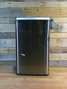 lot 30 image: 45L Slim Step Trash Can - Brightroom - Dent on back see photos