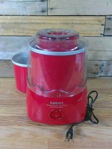 lot 29 image: Cuisinart Automatic Frozen Yogurt - Ice Cream & Sorbet Maker - Red - ICE-21RP1-Slightly Used