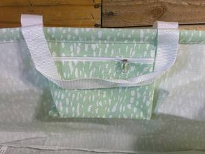 lot 56 image: TWO (2) Scrunchable Laundry Totes - Textured Green - Brightroom