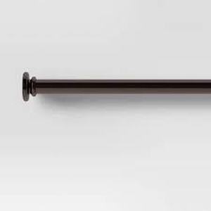 lot 65 image: TWO (2) 28-48 Round Spring Tension Curtain Rod - Room Essentials