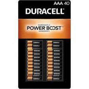 lot 121 image: Duracell CopperTop AAA Alkaline Batteries - 40 Count