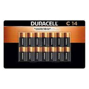 lot 123 image: Duracell Coppertop Alkaline C Batteries, 14 Count