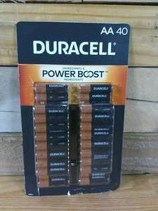 lot 122 image: Duracell Coppertop Alkaline AA Batteries, 40-count