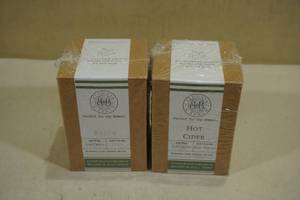 lot 82 image: Begonia and Bench Candles - Rejuv, Hot Cider