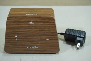 lot 103 image: Capello Wood Grain Alarm Clock - Hidden Display