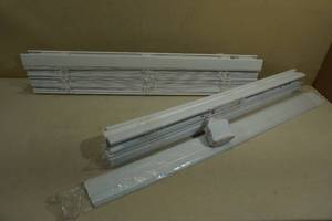 lot 112 image: 3 Linen Avenue Shades -Two 33 Cordless, One Faux Wood 35