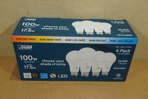 lot 170 image: 4-Pack 100w Soft White LED Light Bulbs