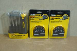 lot 181 image: 2 Maxcraft Screwdriver Bit Sets with Screwdriver Set