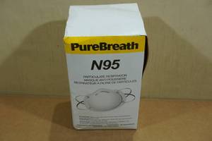 lot 186 image: 20 Pure Breath N95 Face Masks