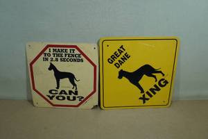 lot 227 image: 2 Great Dane Signs