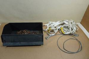 lot 253 image: Metal Tool Box with Chains