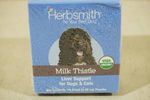 lot 65 image: Herbsmith Milk Thistle Liver Support for Cats and Dogs 2.65oz