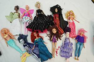 lot 75 image: Variety of Barbie Dolls, Disney Dolls, Monster High Dolls