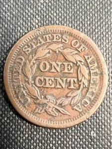lot 10 image: 1851 US BRAIDED HAIR LARGE CENT