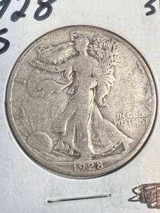 lot 13 image: 1928-S US WALKING LIBERTY HALF DOLLAR