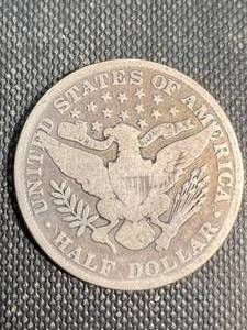 lot 25 image: 1902 US BARBER HALF DOLLAR