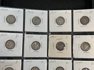 lot 75 image: SHEET OF 20 US MERCURY DIMES