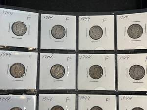 lot 76 image: SHEET OF 20 US MERCURY DIMES