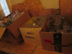 lot 144 image: Large lot of assorted size Canning jars and supplies