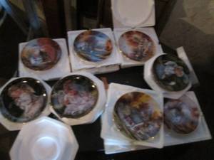 lot 150 image: Assorted Bradford Exchange 5 seasons of Splendor woth Little Angel decorative wall plates