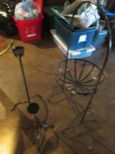 lot 73 image: 36 metal freestanding outdoor welcoming planter