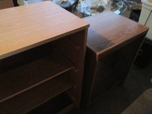 lot 99 image: Perfect shelving unit for the garden shed or garage. Appears to have been a dresser Re-purposed into a shelf