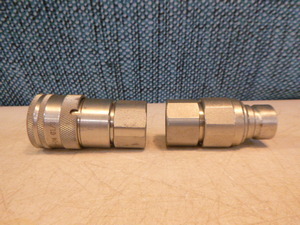 Set of Unused Flat Face Couplers for Skid Steer