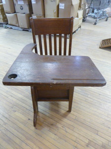 Vintage AO National All-in-One School Desk Chair