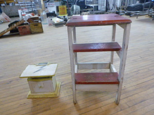 Vintage Scale and Step Stool