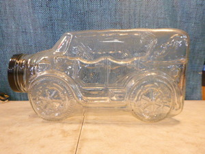 Glass Car-Shaped Jar