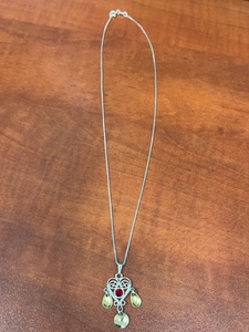 lot 21 image: Sterling Silver Heart Pendant Necklace