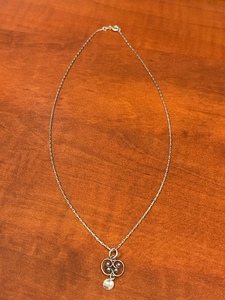 lot 22 image: Sterling Silver Pendant Necklace with Matching Earrings
