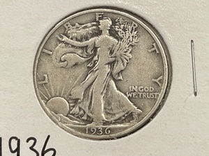 lot 33 image: 1936 Walking Liberty Half Dollar