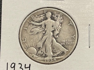 lot 35 image: 1934 Walking Liberty Half Dollar