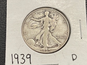 lot 37 image: 1939-D Walking Liberty Half Dollar