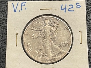 lot 40 image: 1942-S Walking Liberty Half Dollar
