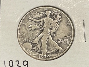 lot 42 image: 1939 Walking Liberty Half Dollar