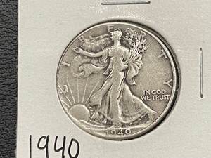 lot 45 image: 1940 Walking Liberty Half Dollar