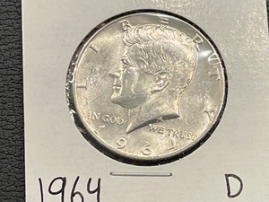 lot 54 image: 1964-D Kennedy Half Dollar