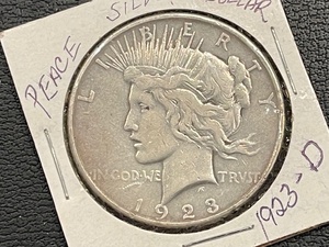 lot 55 image: 1923-D Peace Dollar