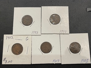 lot 60 image: Indian Head Cents
