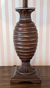 lot 52 image: Decorative Wood Table Lamp
