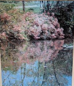 lot 55 image: Framed Spring Reflections Painting Print