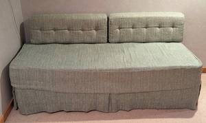 lot 61 image: Vintage Green Armless Sofa