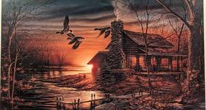 lot 59 image: Small Framed Golden Retreat Print by Terry Redlin