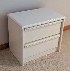 lot 65 image: Vintage White Nightstand